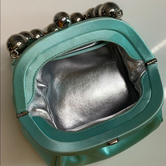 Tiffany and Co Vintage Satin Bead Evening Bag silver bead - Picture 9 of 12